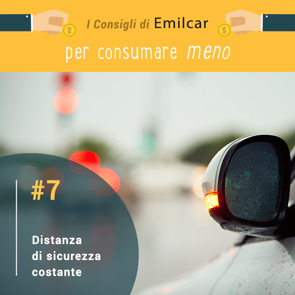 consigli per risparmiare carburante - distanza di sicurezza