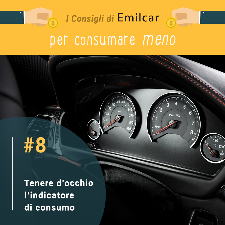 consigli per risparmiare carburante - indicatore di consumo