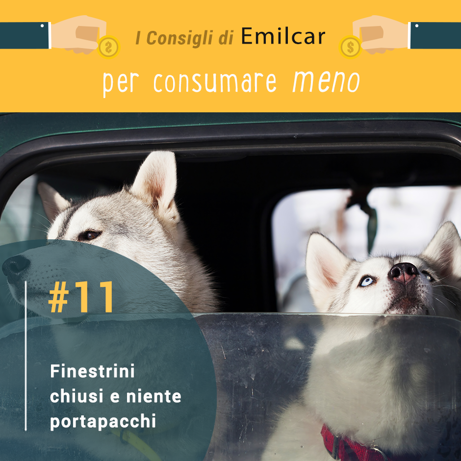 consigli per risparmiare carburante - finestrini