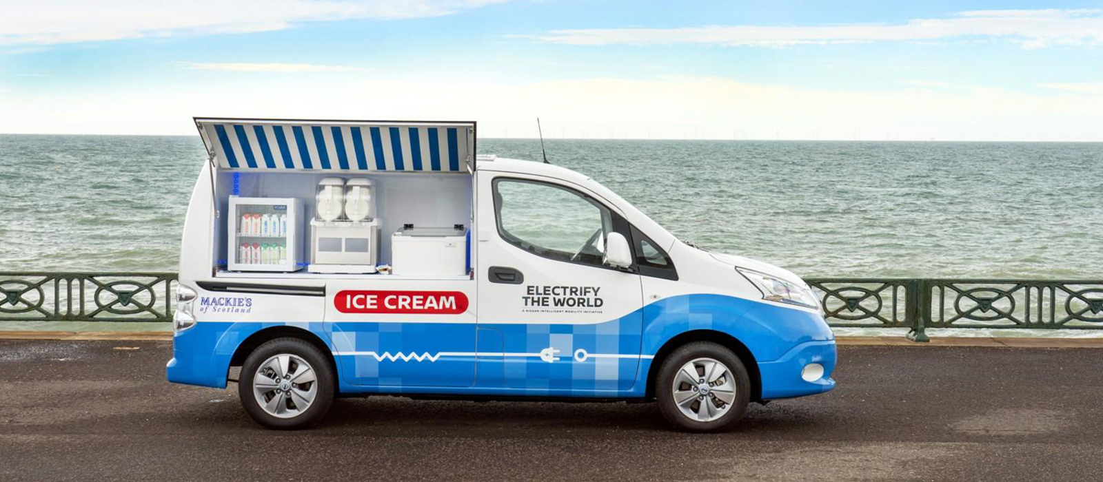 Nissan e-NV200 - ICE VAN -il van sostenibile per la vendita di gelati